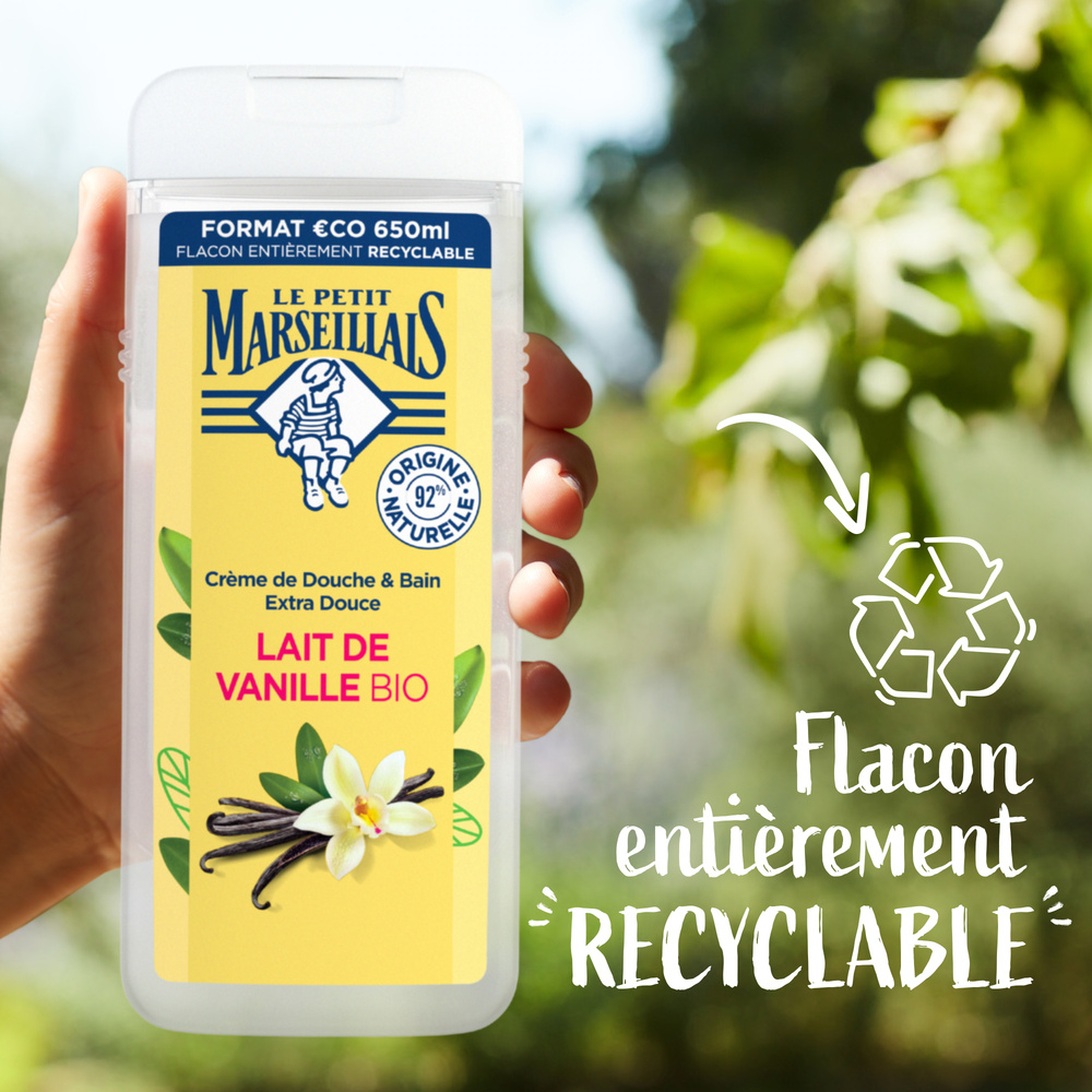 le petit marseillais LE PETIT MARSEILLAIS  DOUCHE EXTRA DOUXLAIT DE VANILLE BIO 650 ML Gel Douche
