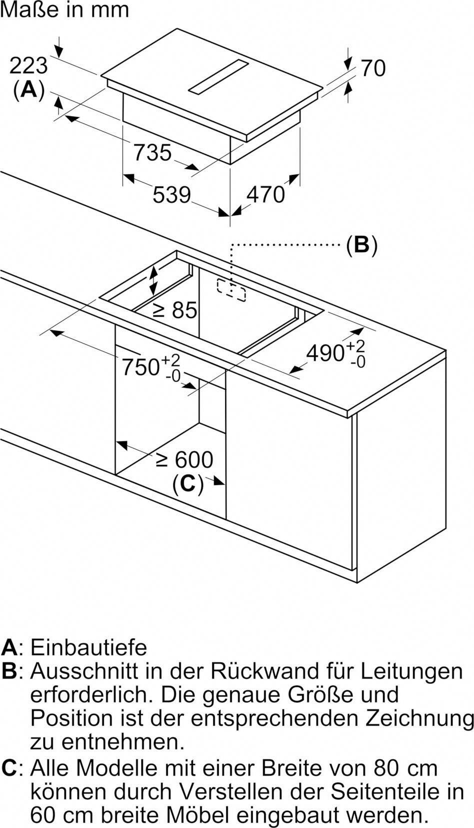SIEMENS Kochfeld mit Dunstabzug iQ500 ED811FGA7
