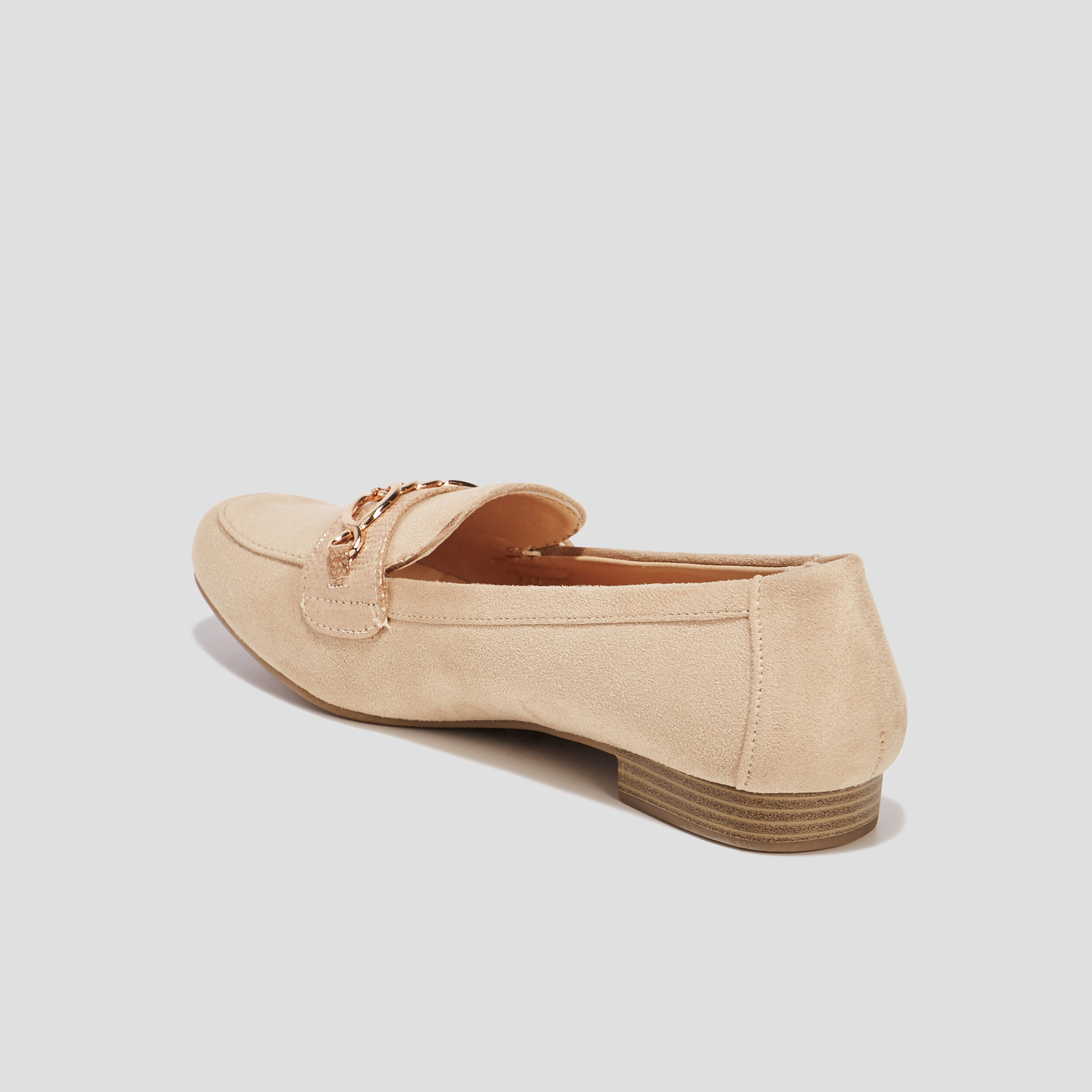 Mocassins plats suède jaune or femme | La Halle