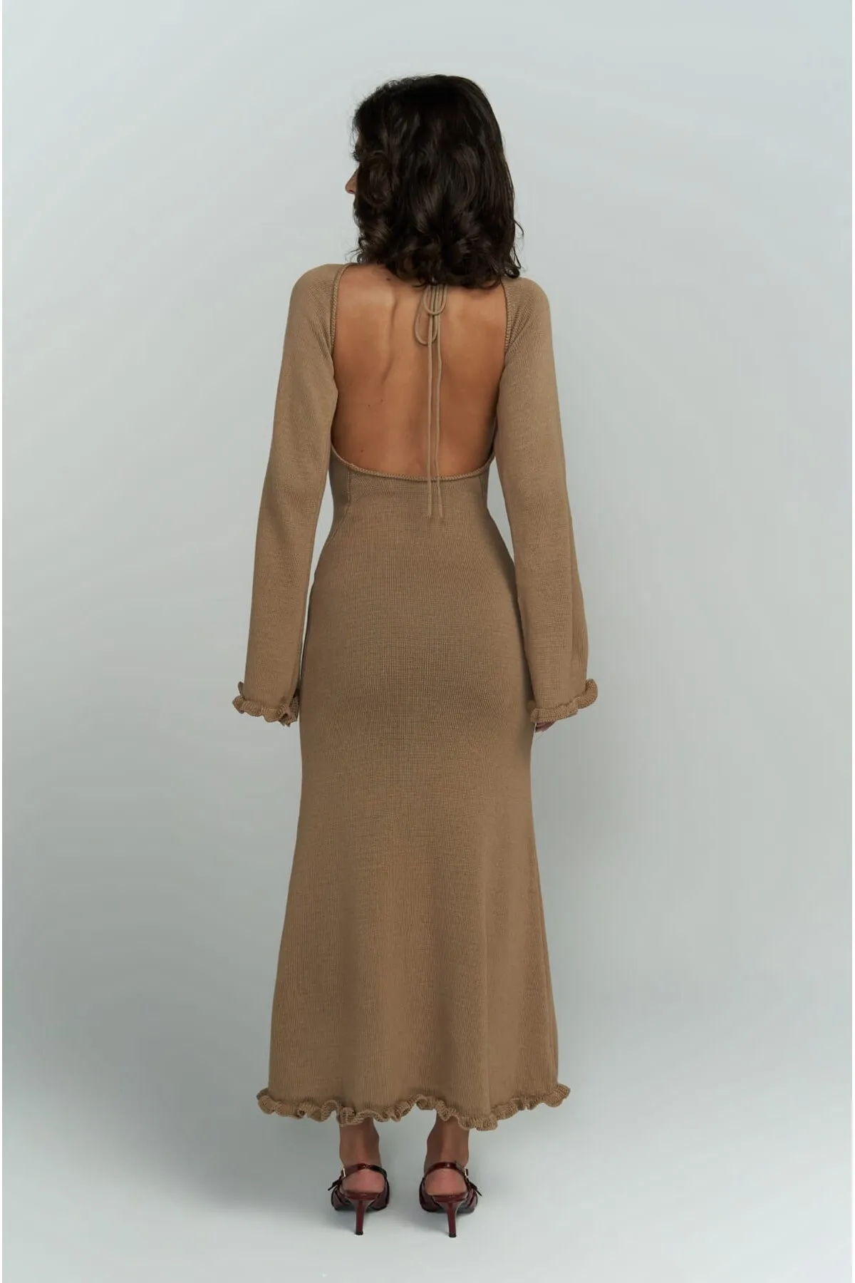 BOHEMAİ  Rückenfreies Strickkleid „Angela“ aus Nerz