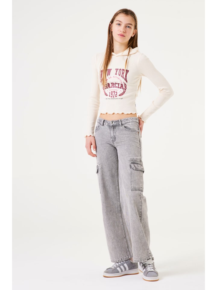 Garcia Wide Leg Cargojeans slim fit in bleached günstig kaufen