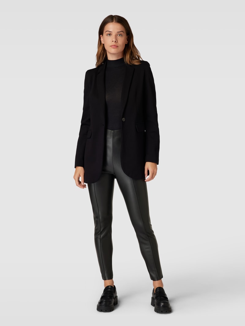 Leggings mit Ziernähten in schwarz