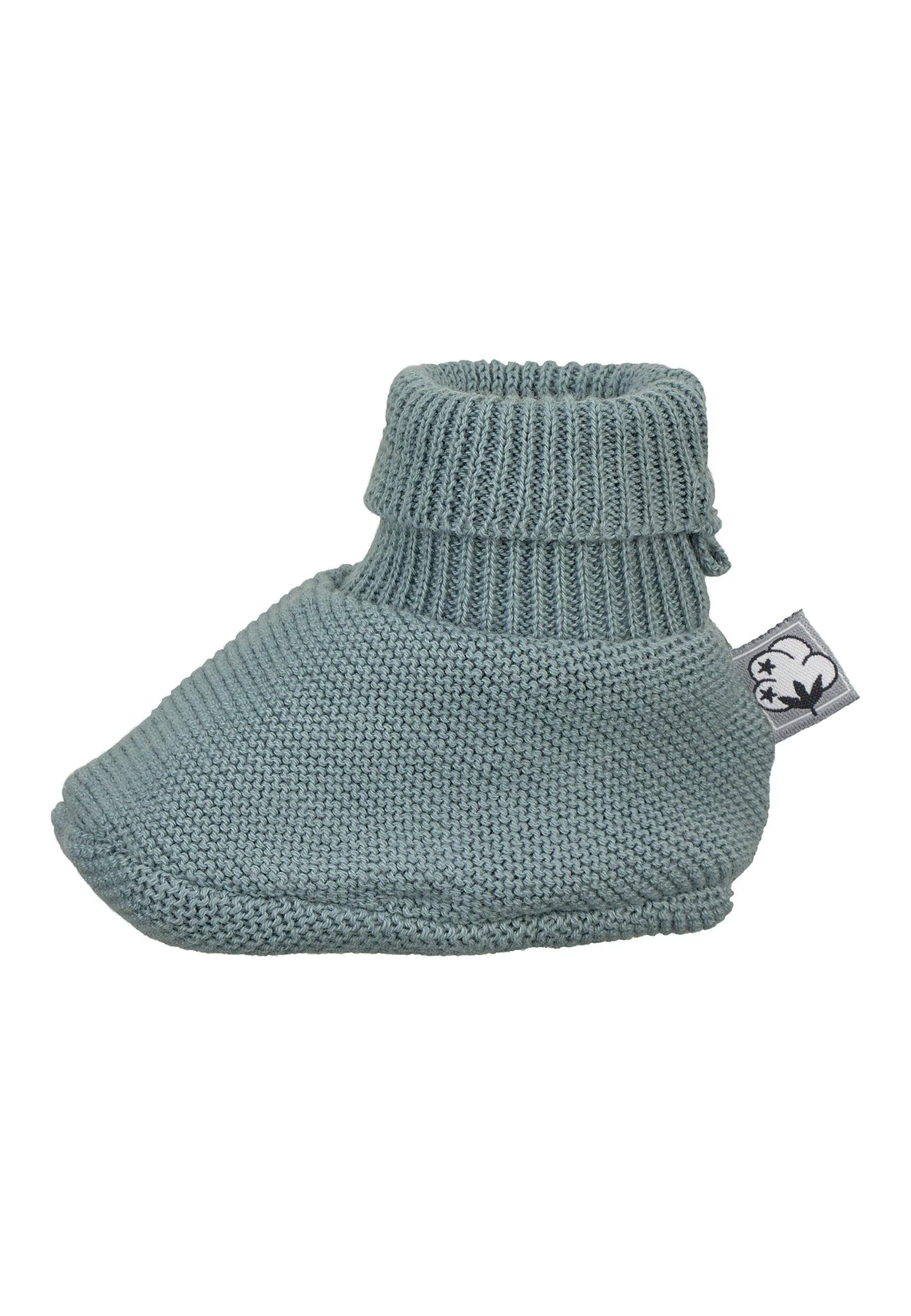 GOTS Strick-Schuh in Grün, Marine, Rosa oder Grau