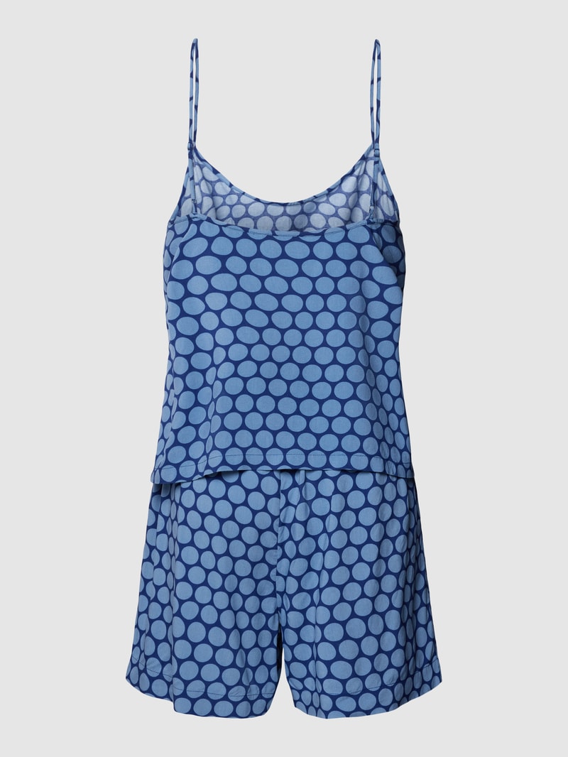 Pyjama mit Allover-Muster in marineblau