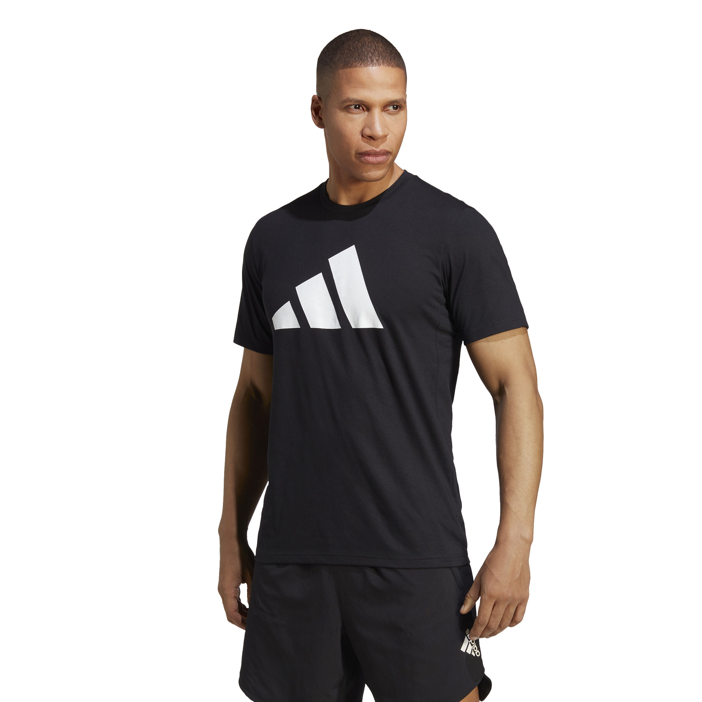 Training Essential Feel Ready Logo T-Shirt Herren - Schwarz, Weiß