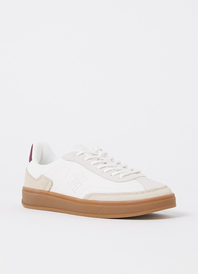 Kožené tenisky Tommy Hilfiger Heritage Court so semišovými detailmi