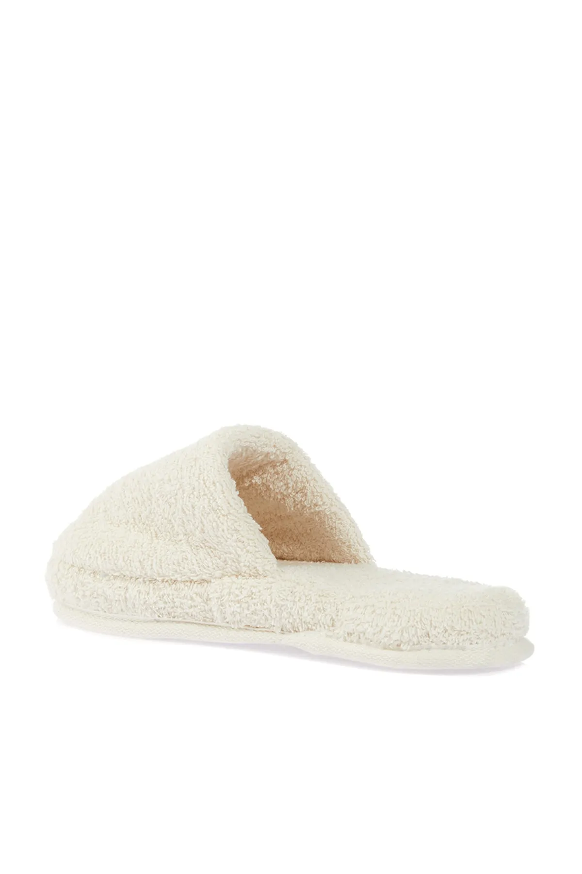 Trendyol Collection  Ecrufarbene Hausschuhe aus Chenille THMAW23ER00003