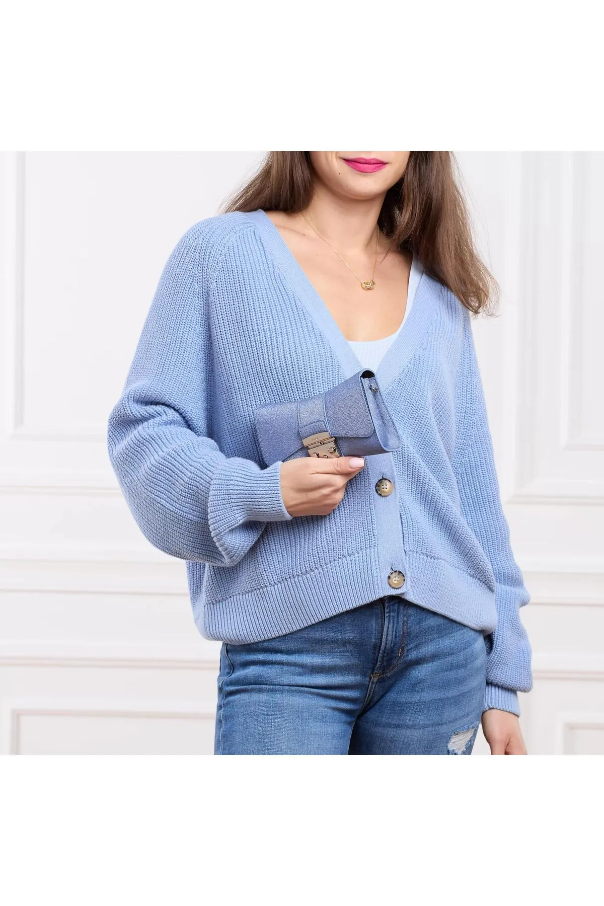 FURLA  Metropolis Remix Mini Crossbody Mediterraneo