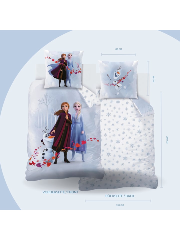 Disney Frozen Mädchen Bettwäsche-Set Flanell 