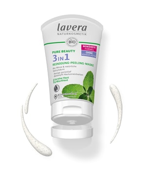 lavera Pure Beauty 3in1 Reinigung Peeling Maske Gesichtspeeling-125 ml