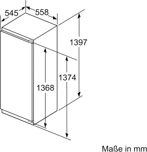 BOSCH Einbaukühlschrank 6 KIR51ADE0, 139,7 cm hoch, 55,8 cm breit
