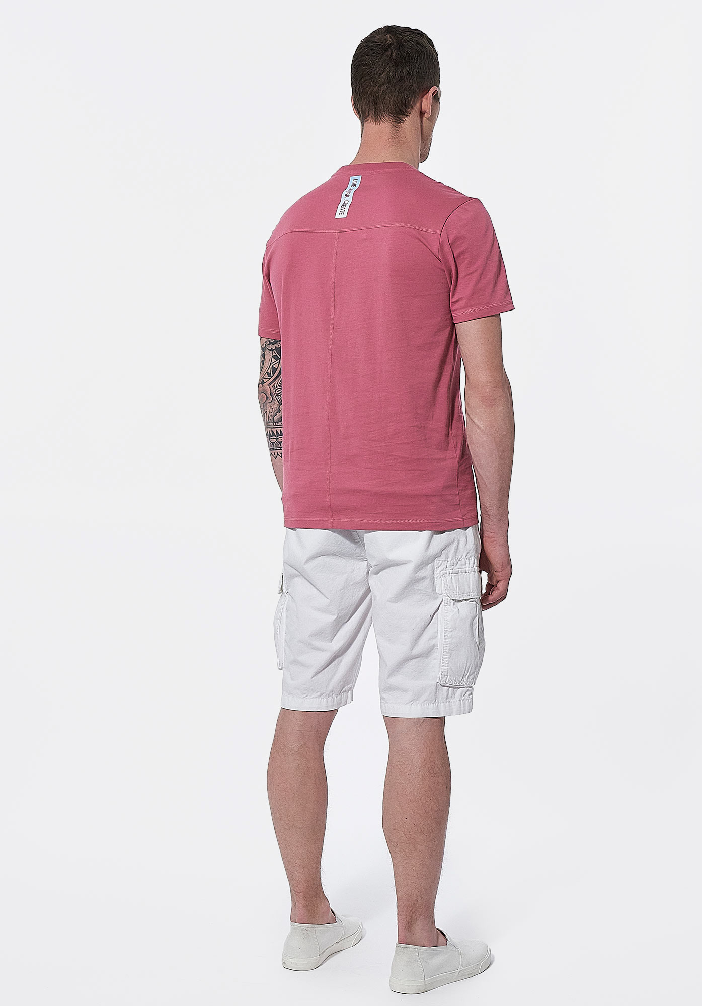 CERA   T-shirt rose Homme en 100% coton bio