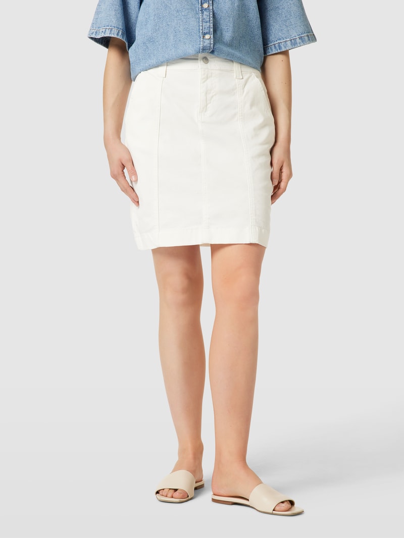 Minirock mit Ziernähten Modell 'Likke' in offwhite