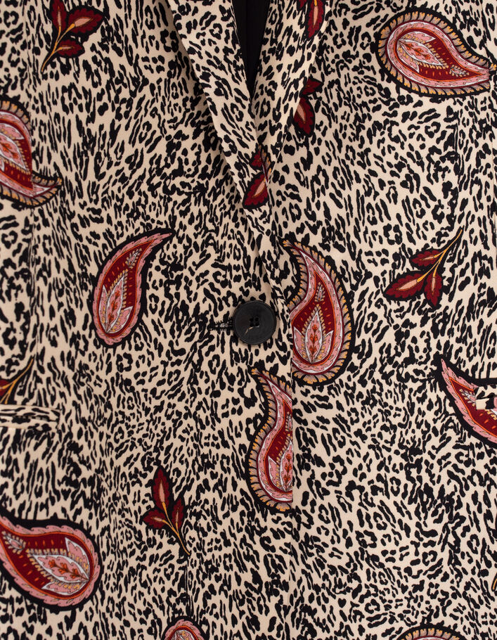 Veste de costume écrue recyclée léo cachemire Femme