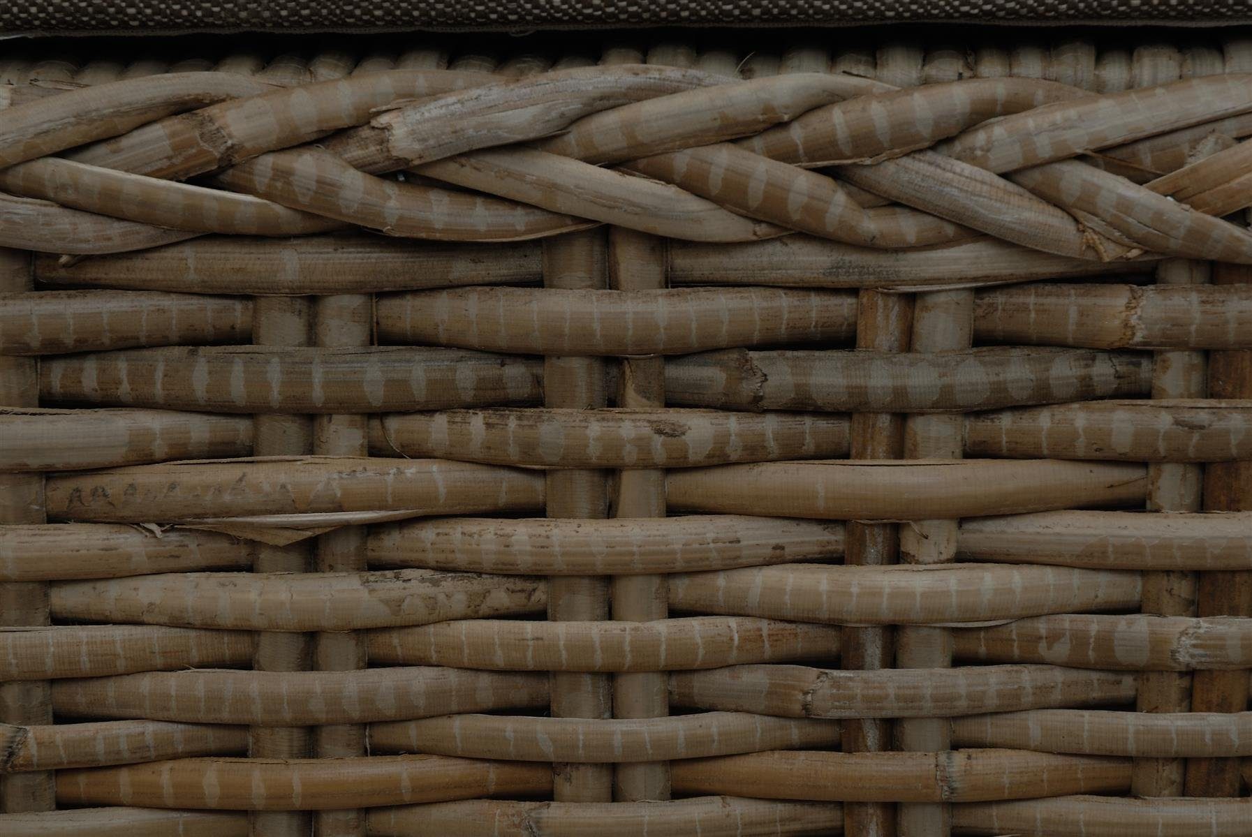 Krines Home Wäschetruhe Breite Sitzbank mit Stauraum Sitztruhe Natur-Rattan Wäschekorb Flur, Sitzbank mit Stauraum