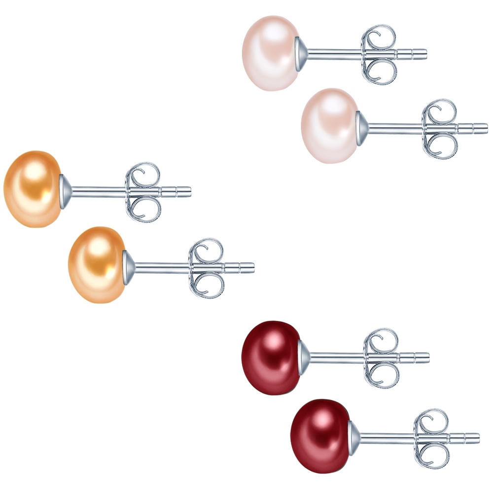 Valero Pearls Puce d'oreille en perle Perle de culture d'eau douce Perle de culture d'eau douce Boucles d'oreilles