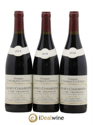 Gevrey-Chambertin 1er Cru Craipillot Confuron-Cotetidot  2018 - Lot de 3 Bouteilles