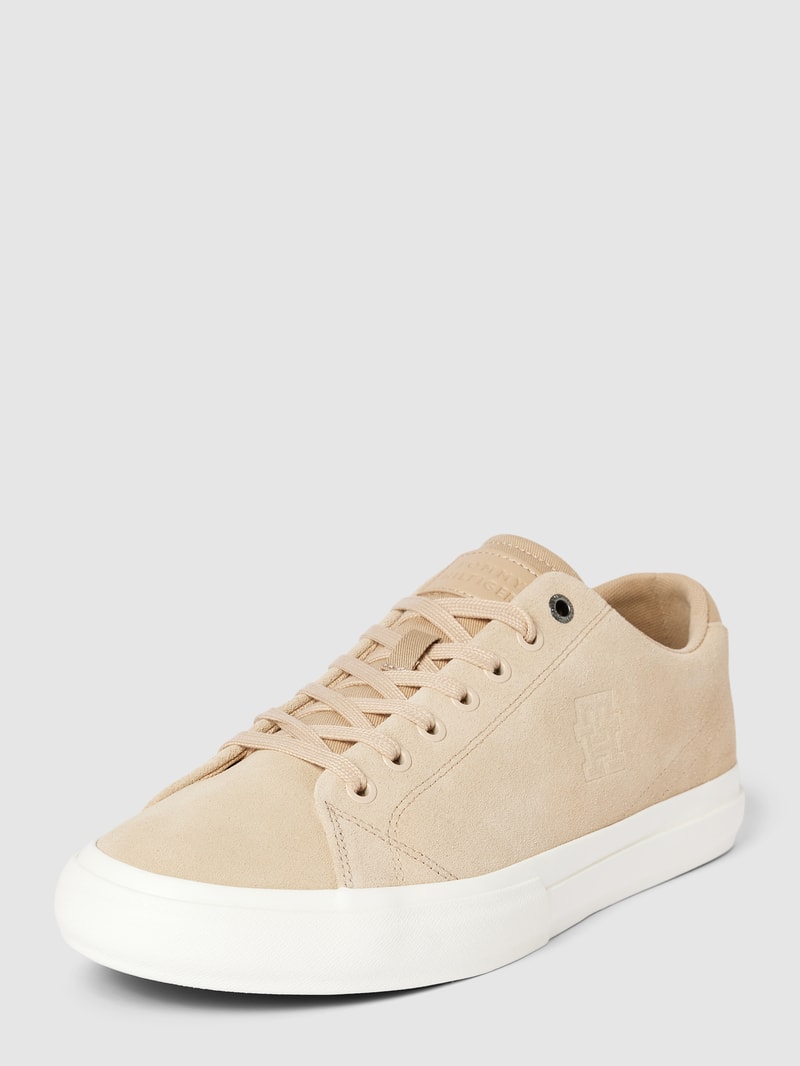 Sneaker aus Leder mit Label-Details Modell 'VULC STREET' in beige