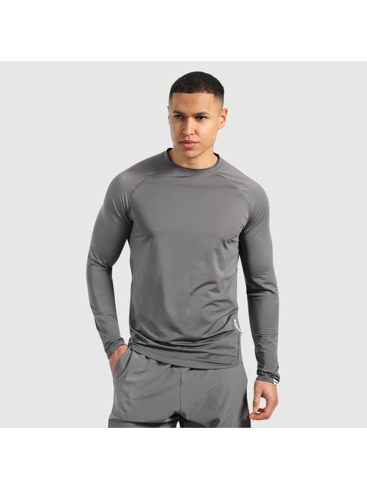 SMILODOX Longsleeve Powerfit in Anthrazit günstig kaufen