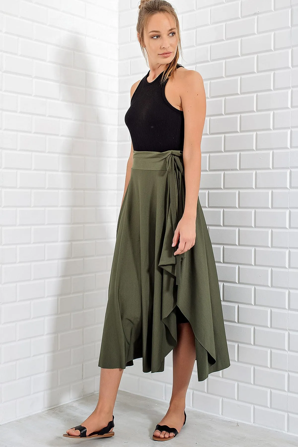 Trend Alaçatı Stili  Rock - Khaki - Maxi