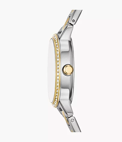 Fossil Outlet Uhr Penny 3-Zeiger-Werk Edelstahl Bicolor