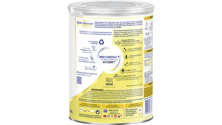 NESTLE BEBA 2 Folgemilch nach dem 6. Monat 800 g