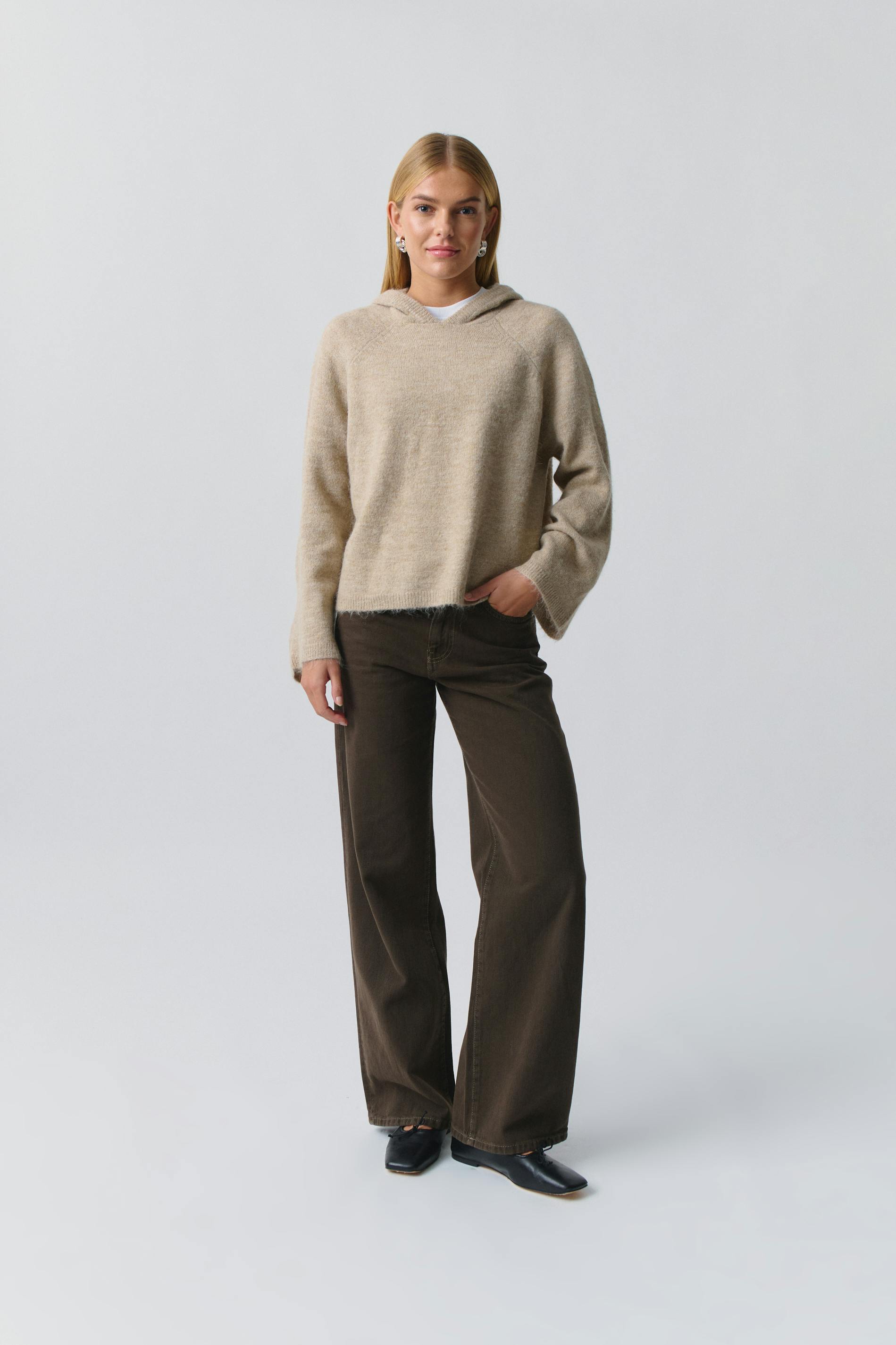 Knitted hoodie