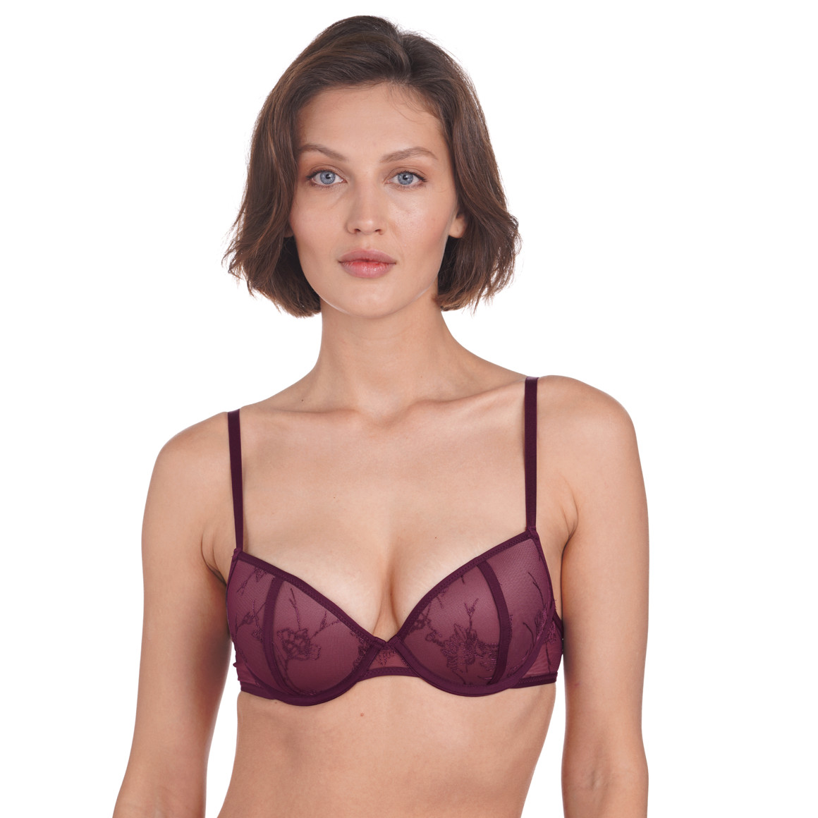 Damen Bügel-BH mit floraler Stickerei