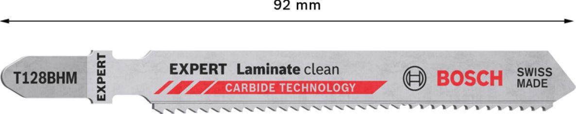 Bosch Blå tillbehör 2608901707 EXPERT Laminate Clean T128BHM sticksågblad 2-delat.