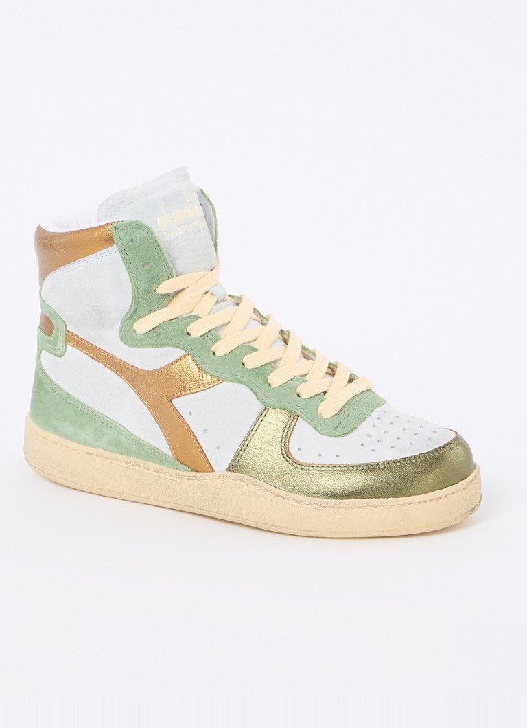 Diadora Mi Basket Lietotas ādas kedas ar zamšādas detaļām