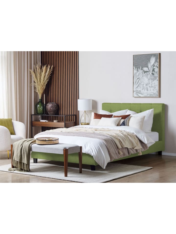 Beliani Doppelbett LA ROCHELLE in Grün - (W) 170 x (H) 109 x (L) 218 cm günstig kaufen onesize