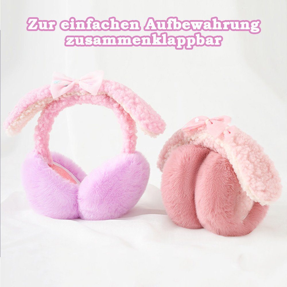 aikidio Ohrenwärmer Faltbare Plüsch-Ohrenwärmer Damen (1-St) (1-St) Winter Earmuffs Kälteschutz Winterzubehör für Frauen Mädchen