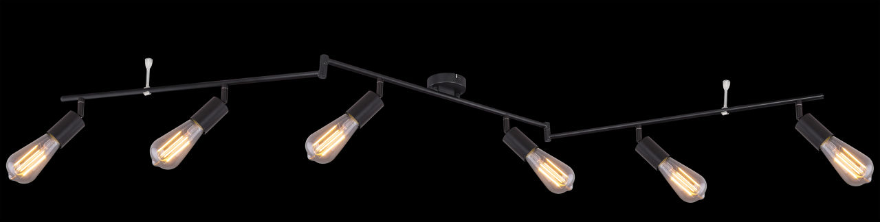 Globo Lighting - MARTHA - Strahler Metall schwarz, 6x E27