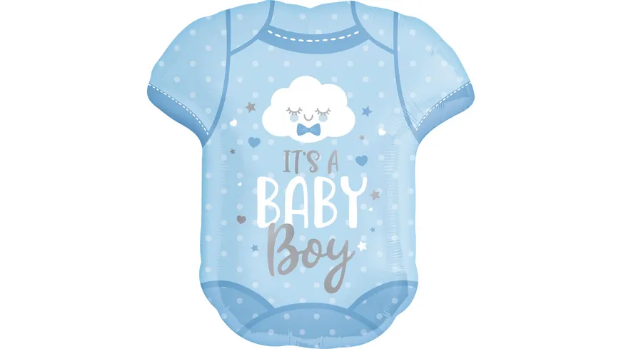 Amscan -  Folienballon BABY BOY Super Shape 55cm x 60cm