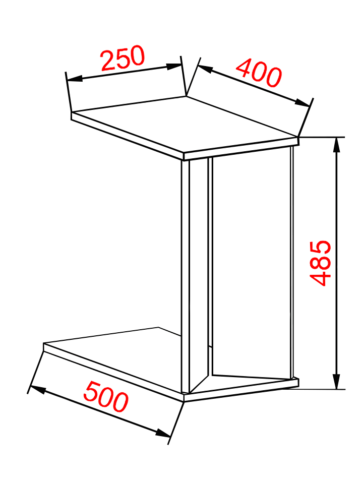 VCM  Holz Beistelltisch Couchtisch Sofatisch Nachto M in Honig-Eiche / Anthrazit günstig kaufen onesize