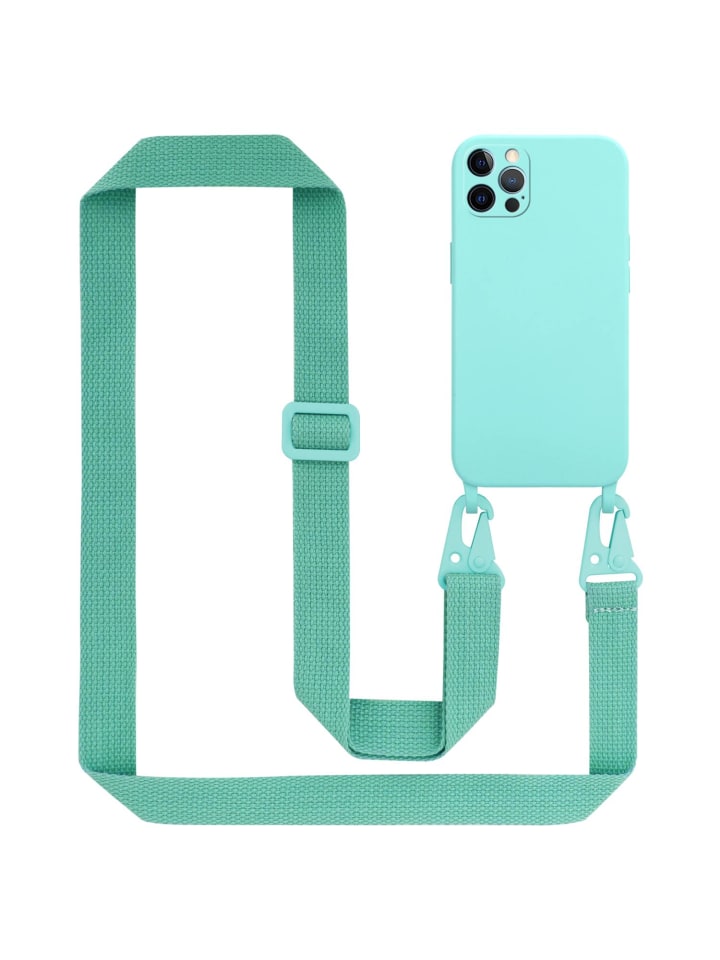cadorabo Handykette für Apple iPhone 12 / 12 PRO Hülle in LIQUID TÜRKIS günstig kaufen onesize