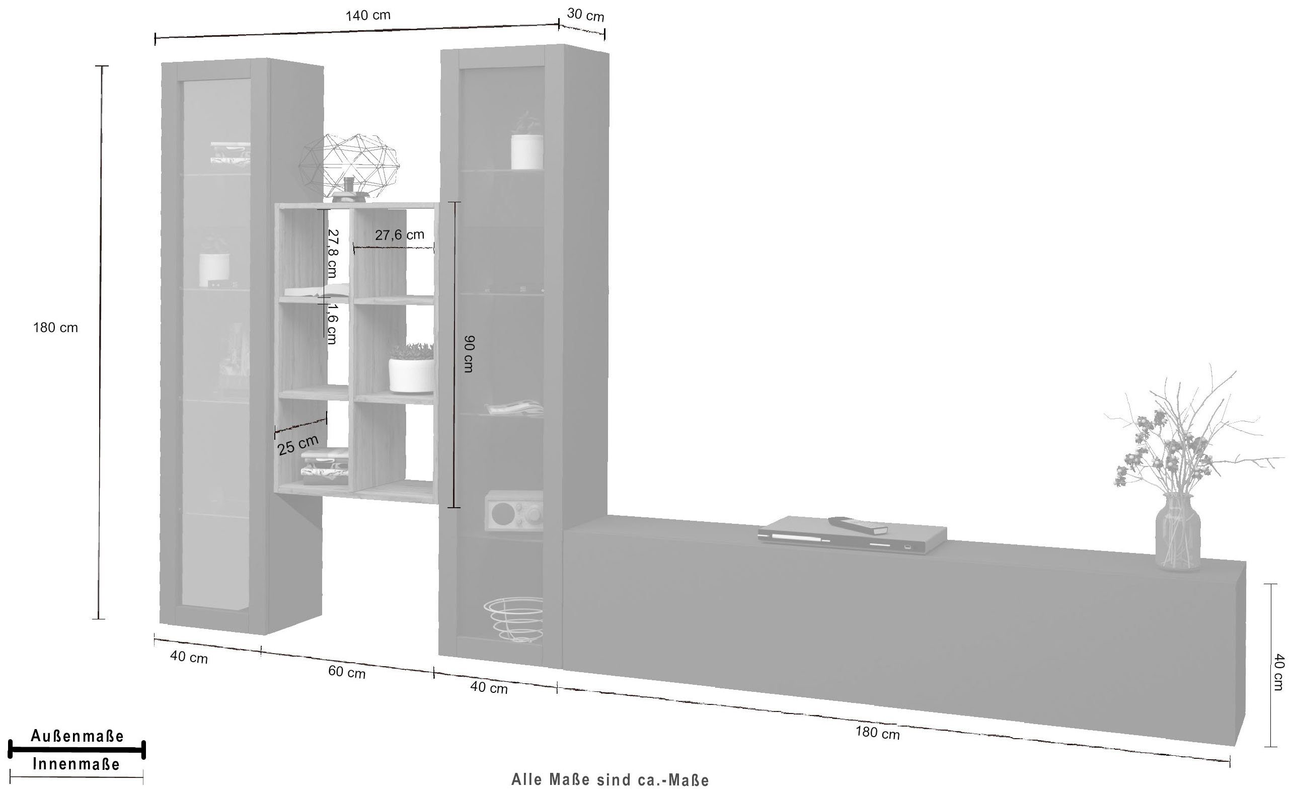 Tecnos Wohnwand Maruska, (1-St)