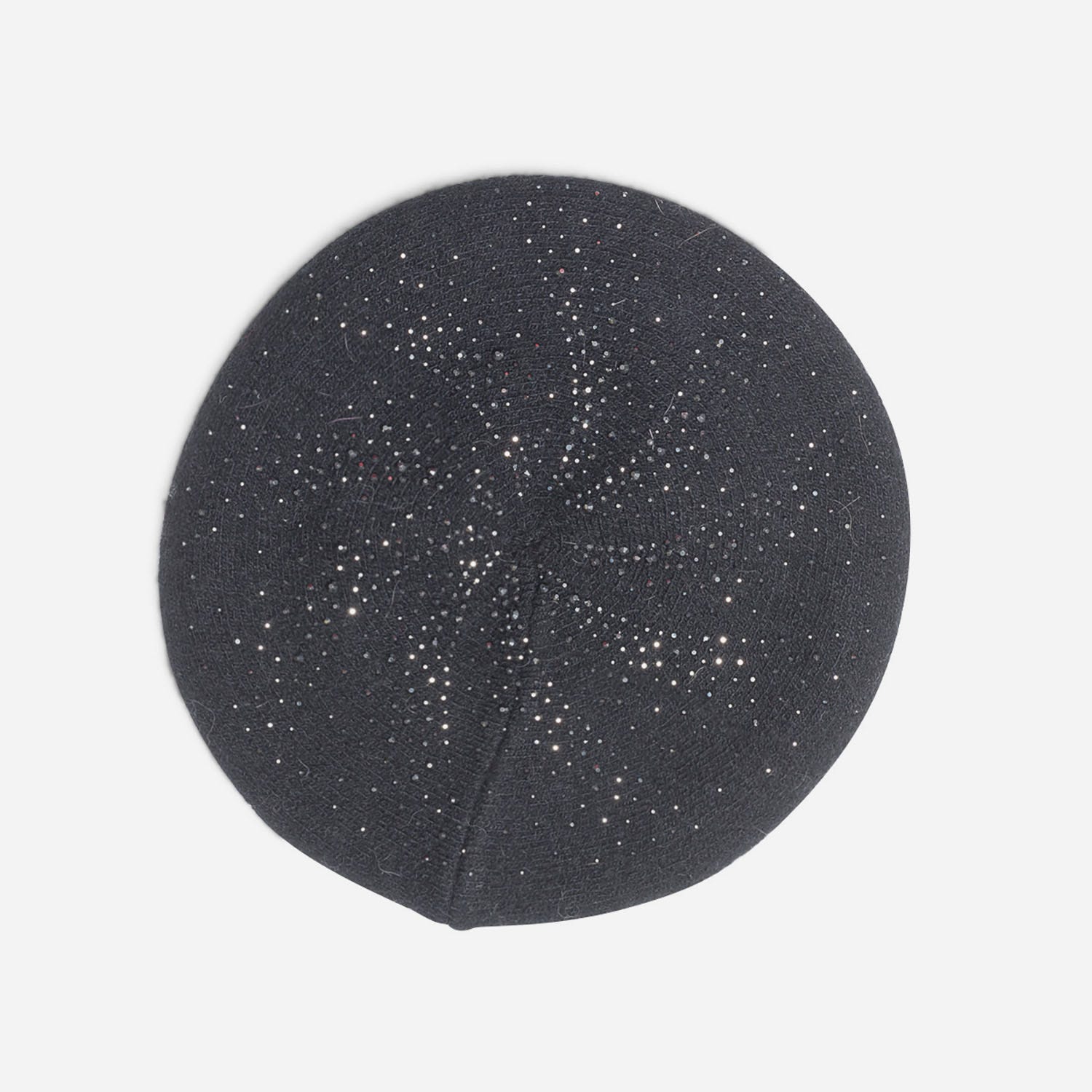 Béret noir à strass