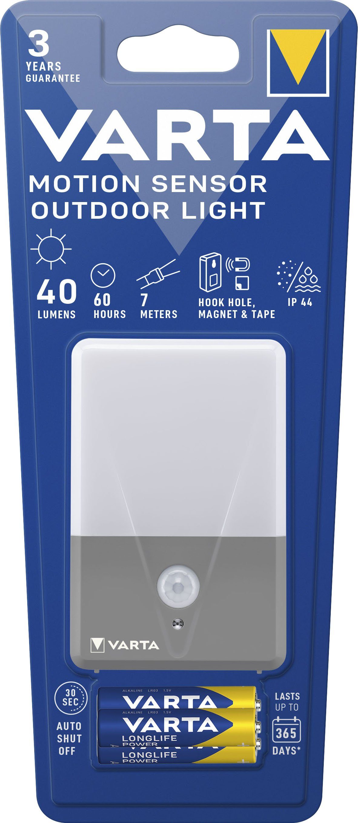 VARTA Taschenlampe Motion Sensor Outdoor Night Light