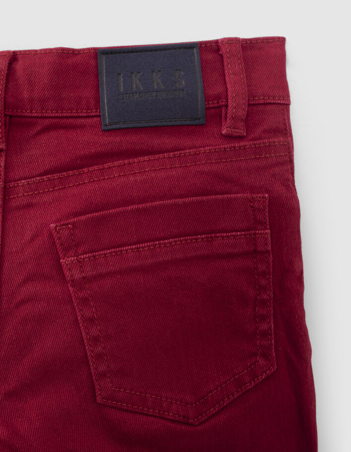 Jean SLIM rouge foncé upcyclé garçon
