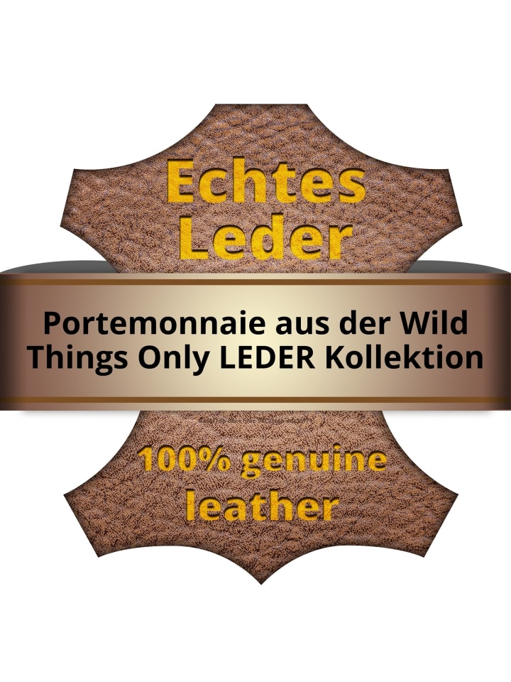 Wild Things Only Portemonnaie Leder ca. 10,5cm breit ca. 8,5cm hoch günstig kaufen onesize