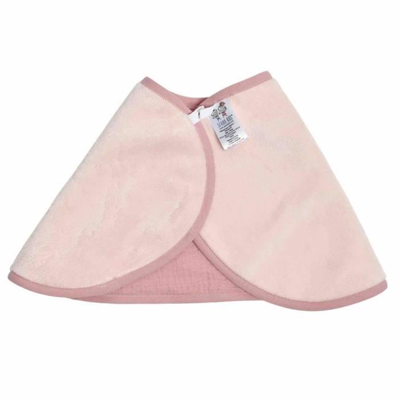 Bavoir d'épaule en gaze de coton et bambou Rose 56 x 28 cm rose