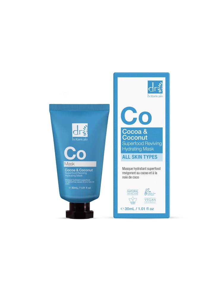 Dr Botanicals Kakao & Kokosnuss Feuchtigkeitsmaske Duo – Belebende Pflege 30ml   60ml günstig kaufen onesize