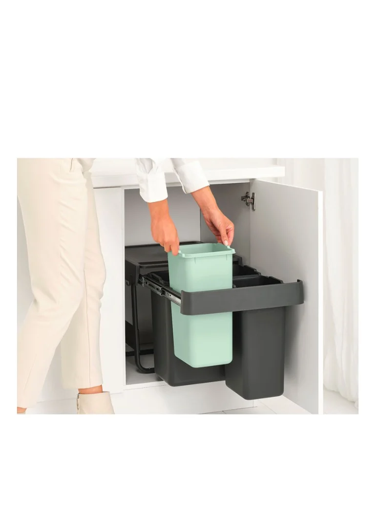 Pattumiera integrata Brabantia Sort & Go 10 + 10 + 20 litri