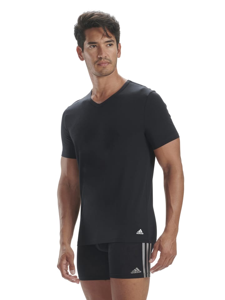 adidas T-Shirt V-NECK in Schwarz günstig kaufen M