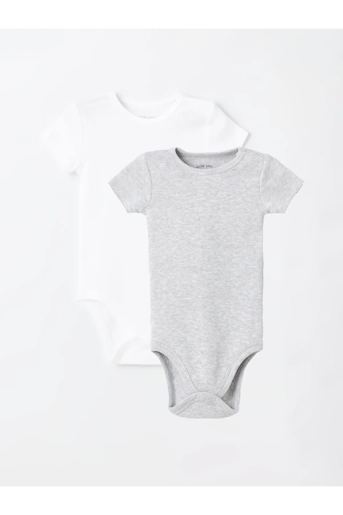 LC Waikiki  Basic-Body zum Aufstecken für Babys mit Rundhalsausschnitt, 2-teilig