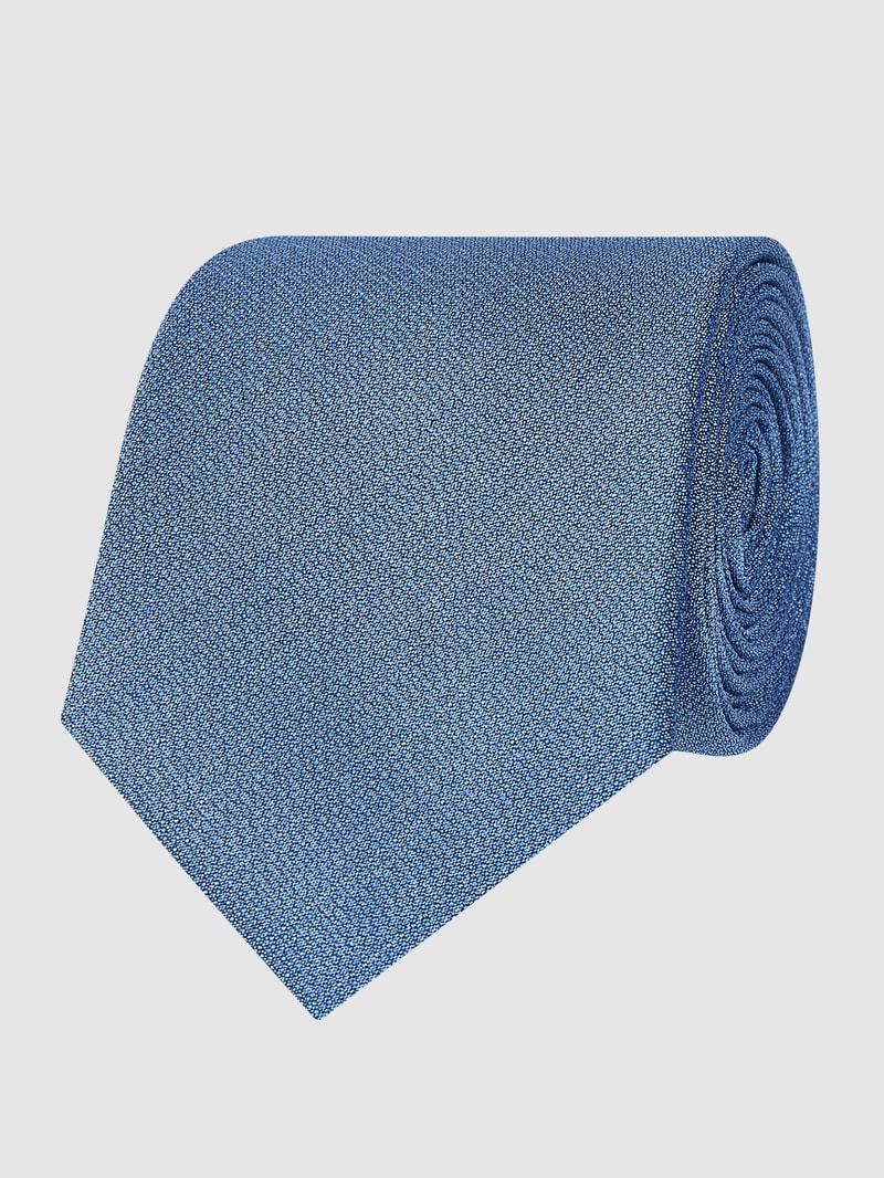 Krawatte und Einstecktuch im Set in blau
