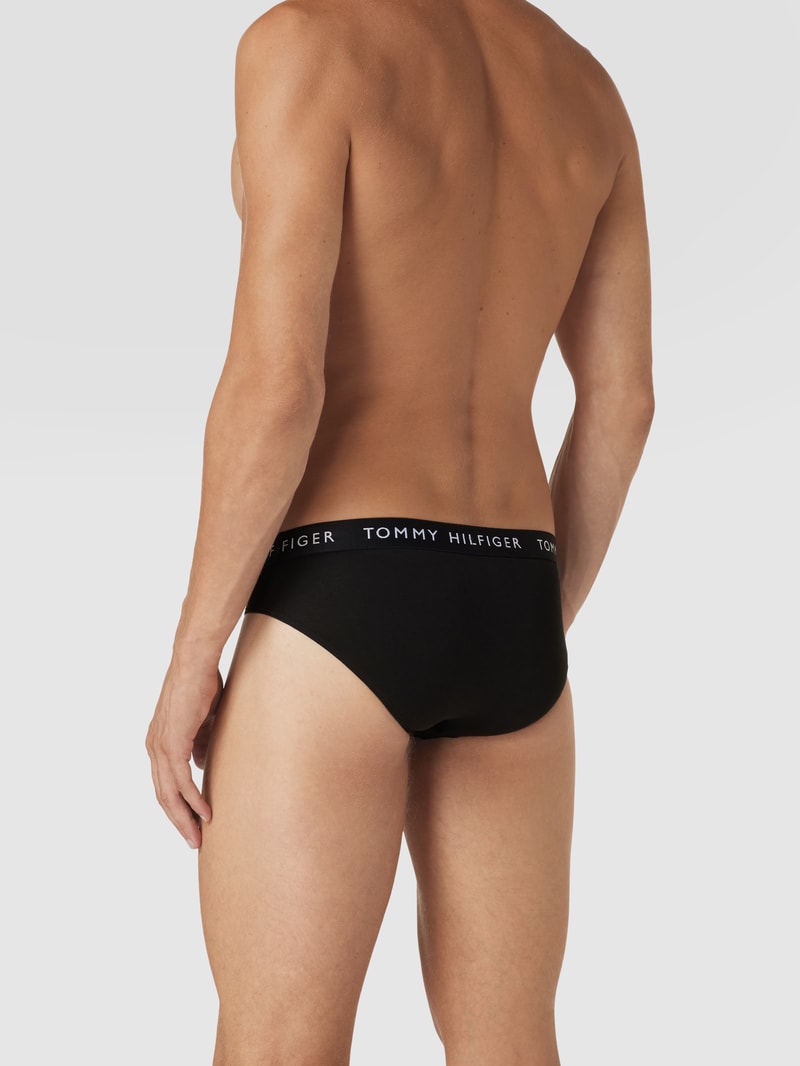 Slip mit Logo-Bund im 3er-Pack in mittelgrau