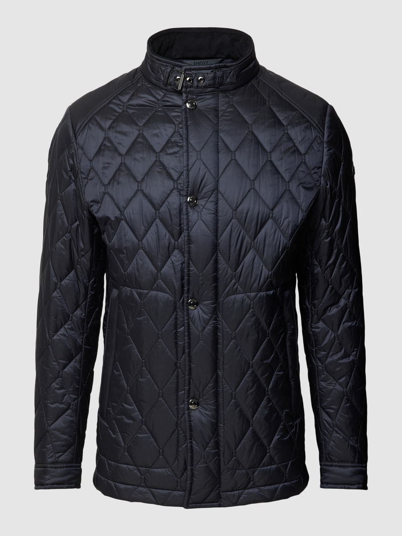 Steppjacke mit Stehkragen Modell 'Clayson' in marineblau