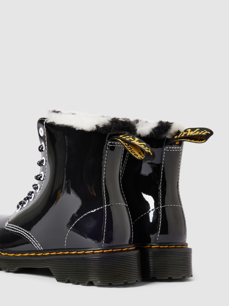 Schnürboots in Lack-Optik Modell 'Serena' in schwarz